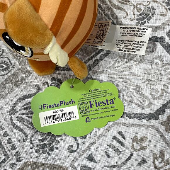 Tiger Plush Cat Stuffy Teddy Bear by FIESTA with Tag - Picture 5 of 7